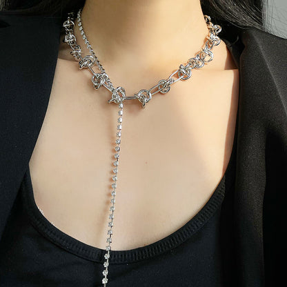 Cool Style Niche Design Zircon Necklace