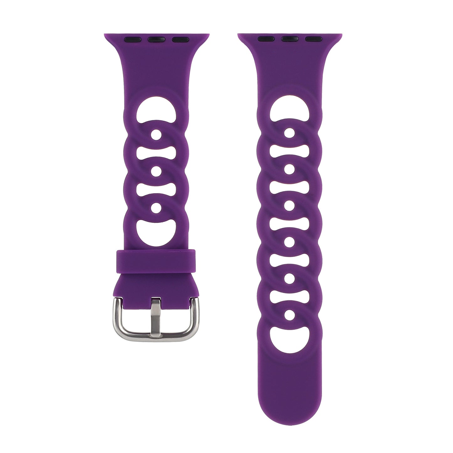 Solid Color Circle Hollow Silicone Strap
