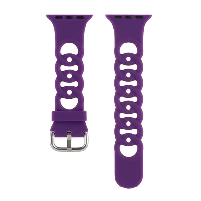 Solid Color Circle Hollow Silicone Strap