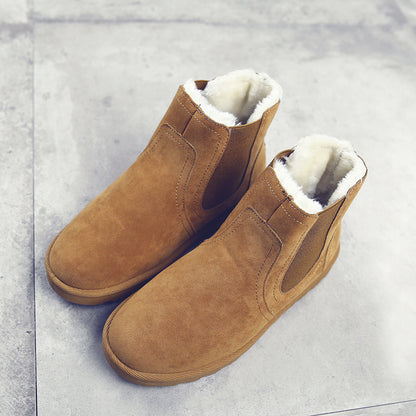 padded snow boots Men's warm mid-tube casual padded snow boots