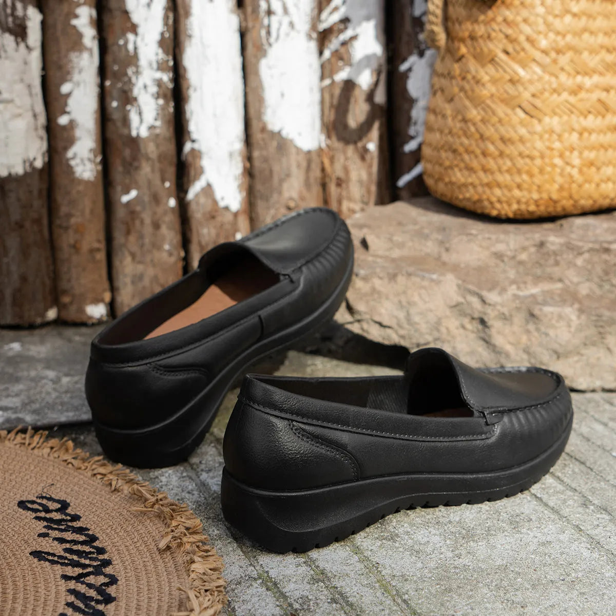 Platform Loafers Slip-on Temperament Increased British Style