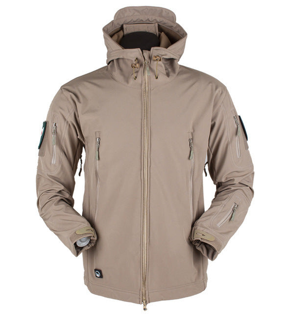 Windproof Hooded Jacket Soft Shell Jacket Men Windproof Hooded Jacket