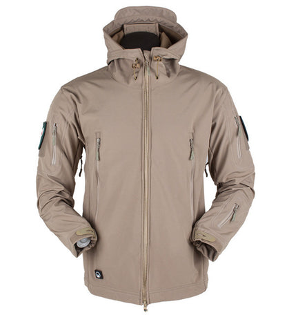 Windproof Hooded Jacket Soft Shell Jacket Men Windproof Hooded Jacket