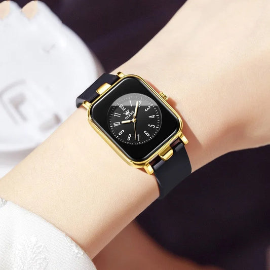 Band Quartz Watch For Women Simple Trendy Silicone Band Quartz Watch For Women