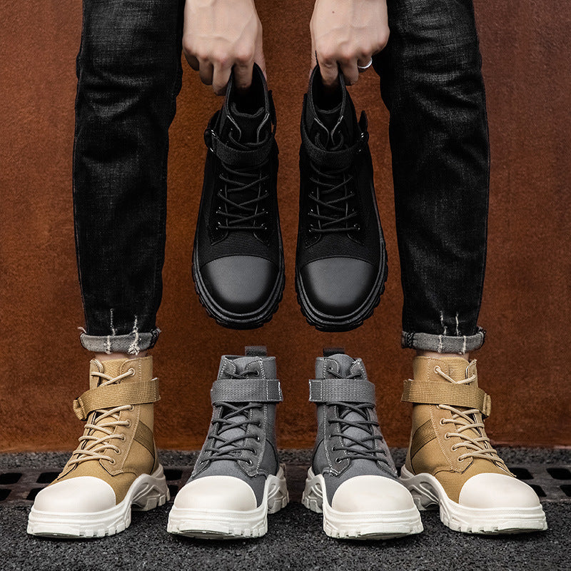 casual high top Boots Martin boots men's autumn retro casual high top