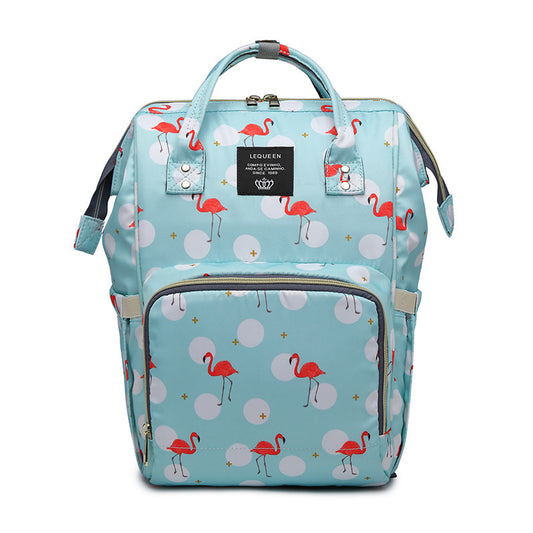 Baby Bag Flamingo Print Backpack Mother and Baby Bag