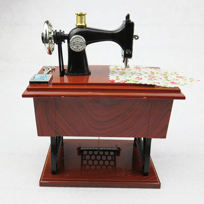 Sewing machine music box mini retro
