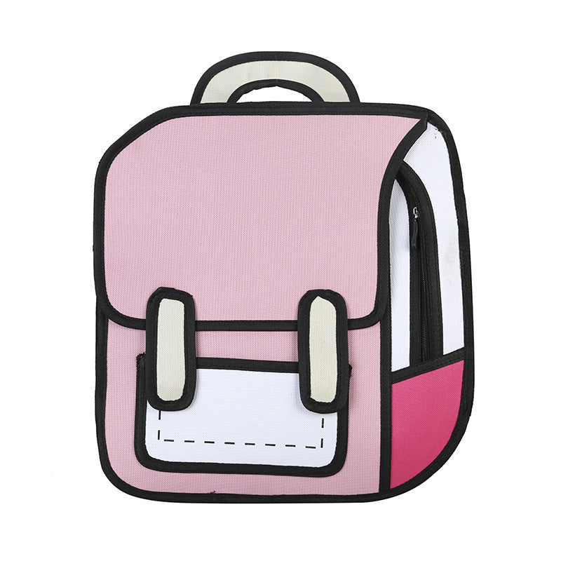 school bag Comic bag 2D3D three-dimensional school bag