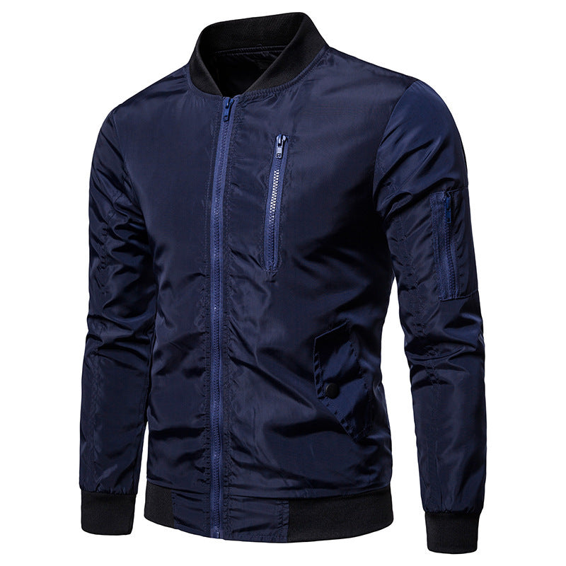 Men's Casual Jacket With Standing Collar