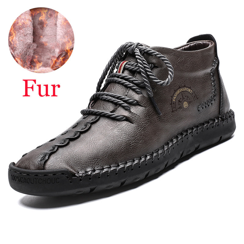 British lazy Boots soft winter men's sports style cotton shoes