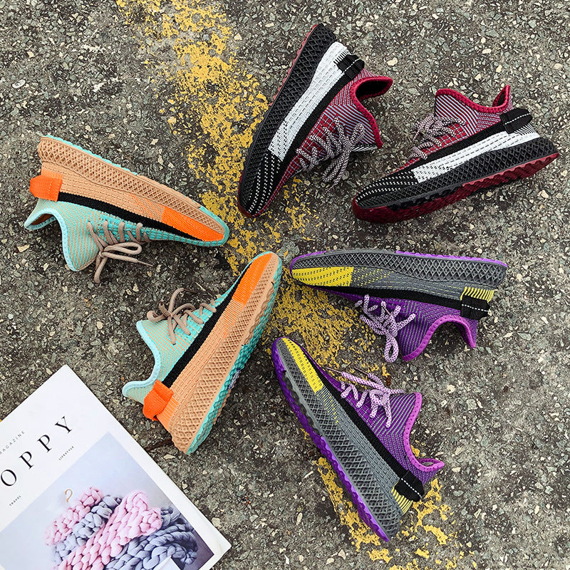 Women's casual Sneaker running flying woven coconut shoes