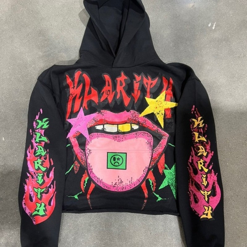 Long Sleeve Round Neck Retro Street Loose Casual Couple Pullover Sweater