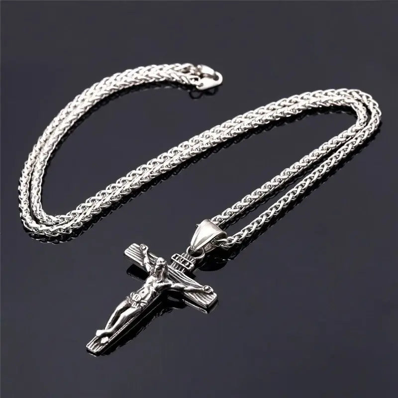 Religious Jesus Cross Necklace for Men - sumet.shop