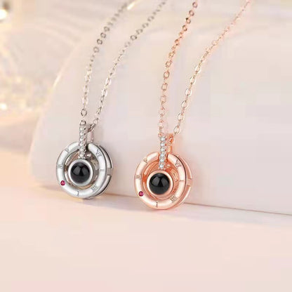 Necklace Projection Birthday Gift 100 Languages I Love You Memory