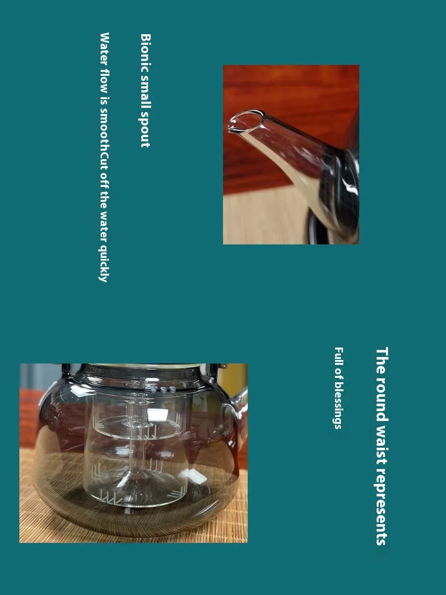 Glass Teapot High Borosilicate Glass Teapot With Lifting Beam