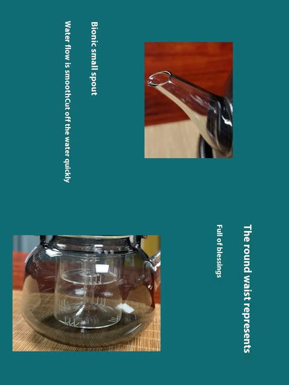 Glass Teapot High Borosilicate Glass Teapot With Lifting Beam