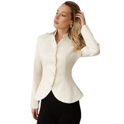 Women's Slim-fit Long-sleeve Jacket Top