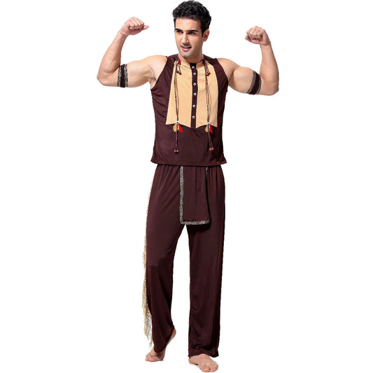 Men's Indian Halloween Costume German Bavarian Beer Uniform Alps Mountain Clothes