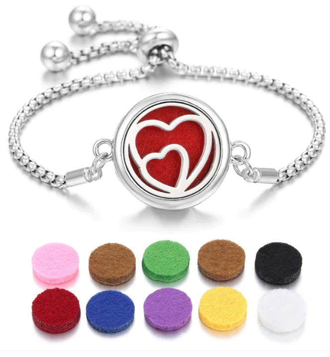 Bracelet Perfume Essential Oil Diffuser Locket Bracelet Charms Women Aroma Diffuser Jewelry - sumet.shop