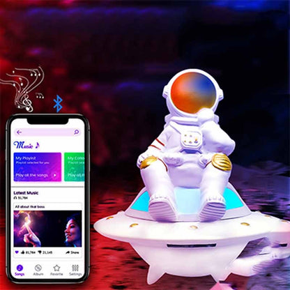 Wireless Bluetooth Moon Light UFO Astronaut Luminous Wireless Bluetooth TWS Speakers Creative Birthday Gift Decoration Loudspeaker Support TF FM