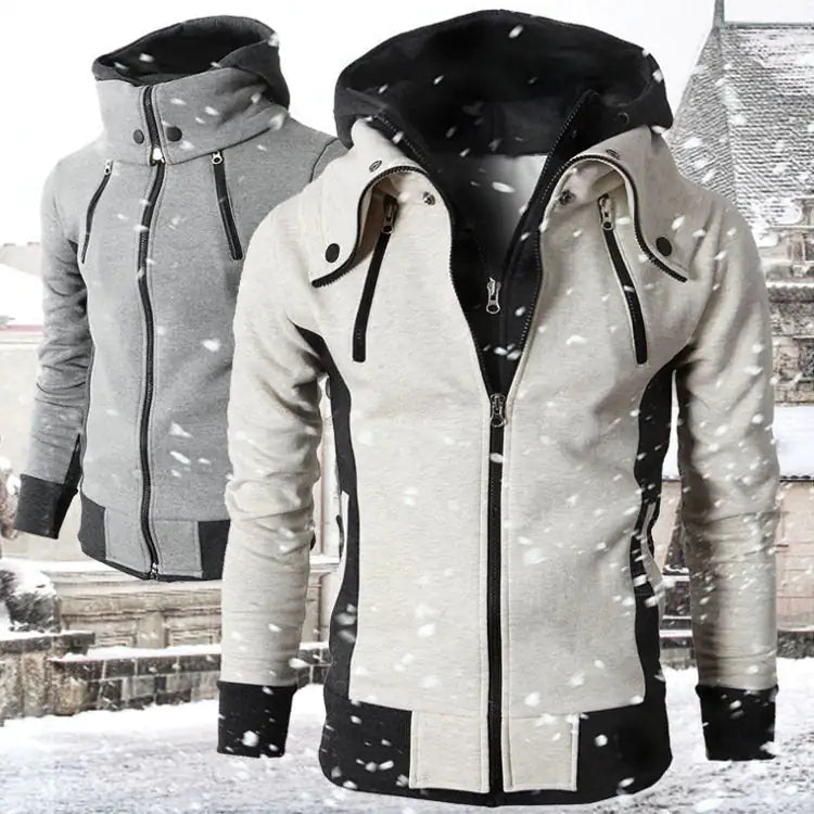 Double Zipper Hoodie Jacket for Men - sumet.shop