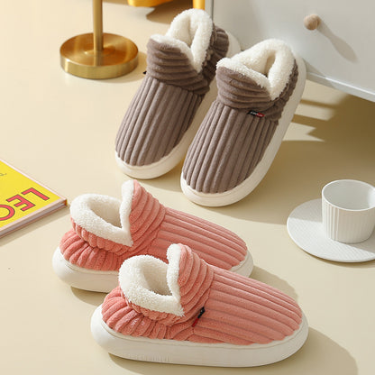 Cotton Shoes  Full Heel Wrap Cotton Shoes Fleece Lined Platform