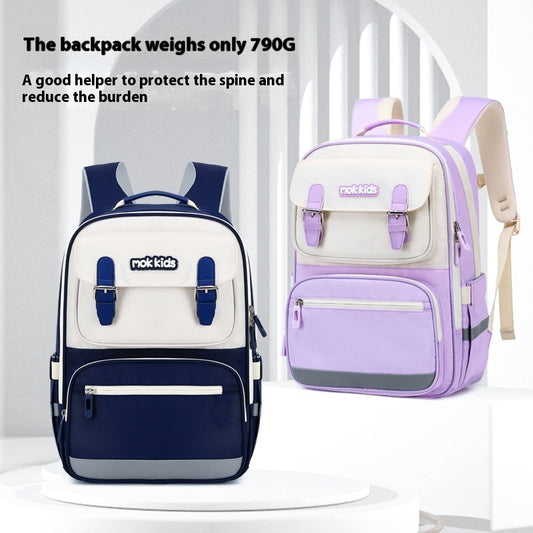 Lightweight Burden Alleviation Large Capacity Student Schoolbag