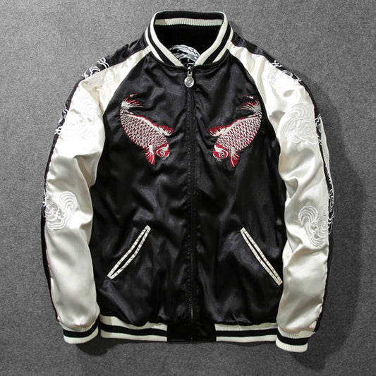 Heavy Industries Embroidered Baseball Uniform Jacket Men's Yokosuka Jacket - sumet.shop