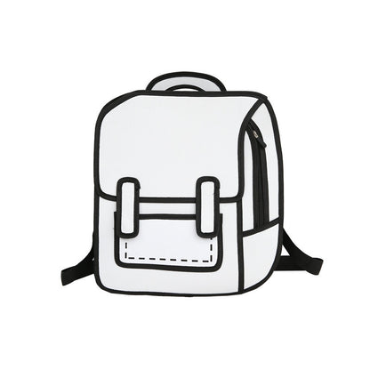 school bag Comic bag 2D3D three-dimensional school bag