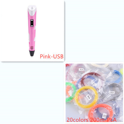 3D print pen 3D pen two generation graffiti 3D stereoscopic