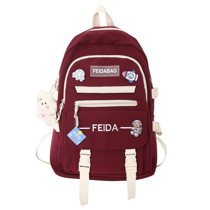 High School Student Schoolbag Elegant Mori Leisure Backpack Large Capacity Early High School Student Schoolbag