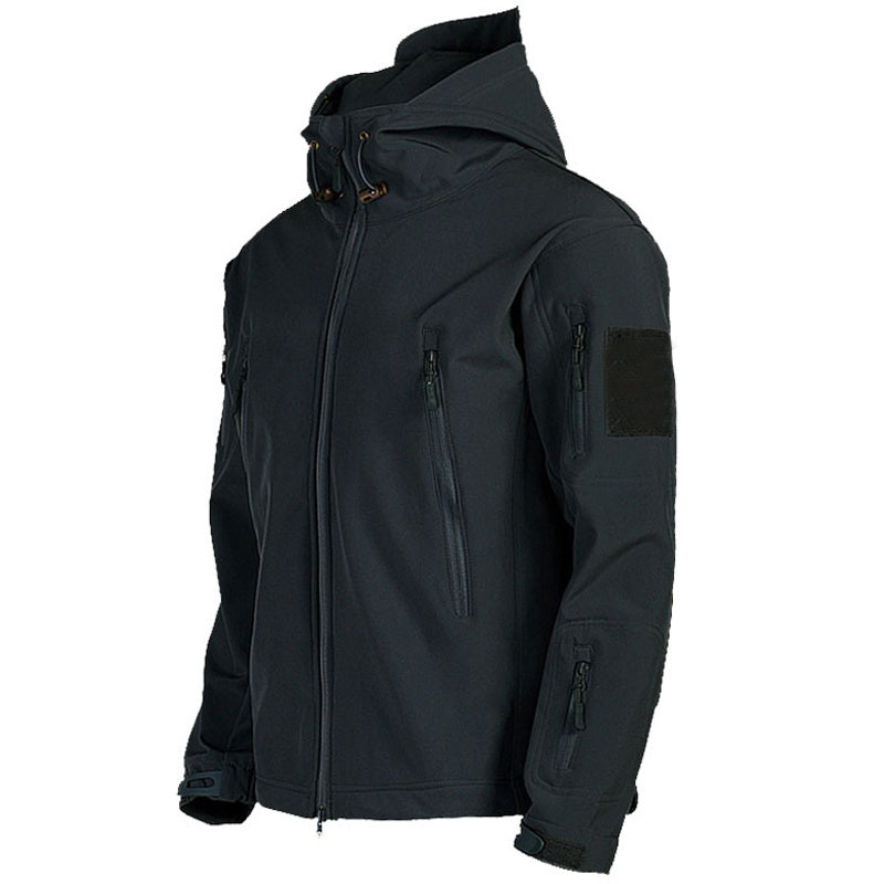 Windproof Hooded Jacket Soft Shell Jacket Men Windproof Hooded Jacket