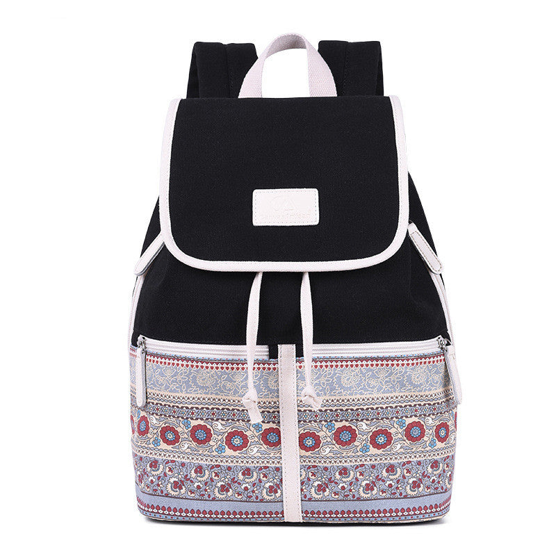 backpack College style women's canvas retro backpack