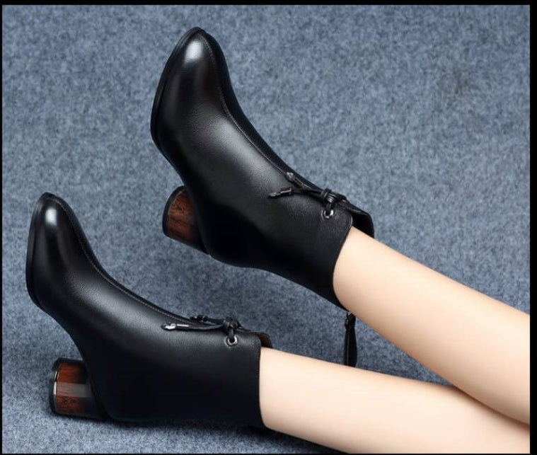 Women's Shoes Boots Women's Winter Padded Mid-heeled Cotton Shoes Women's Shoes Boots