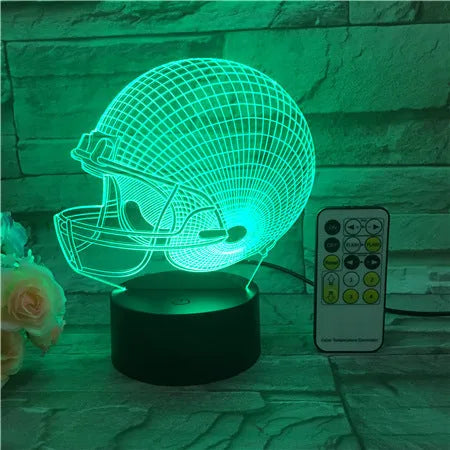 3D Lamp Rugby Hat 3D Lamp, Night light lamp, sumet.shop