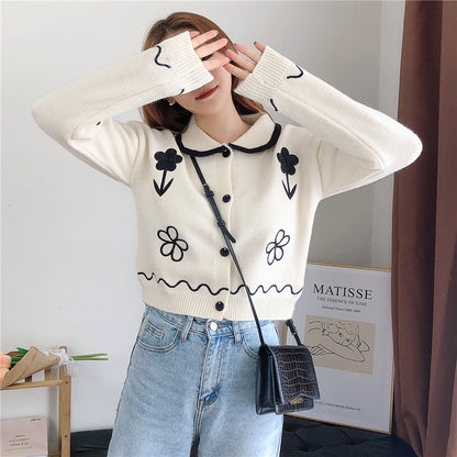 Autumn And Winter Fashion All Match Short Knitted Cardigan Sweater