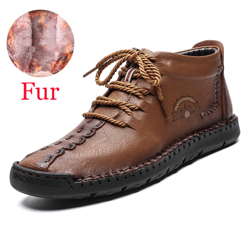 British lazy Boots soft winter men's sports style cotton shoes