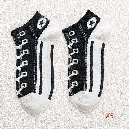 Socks Combed Cotton Deodorant Breathable Boat Socks