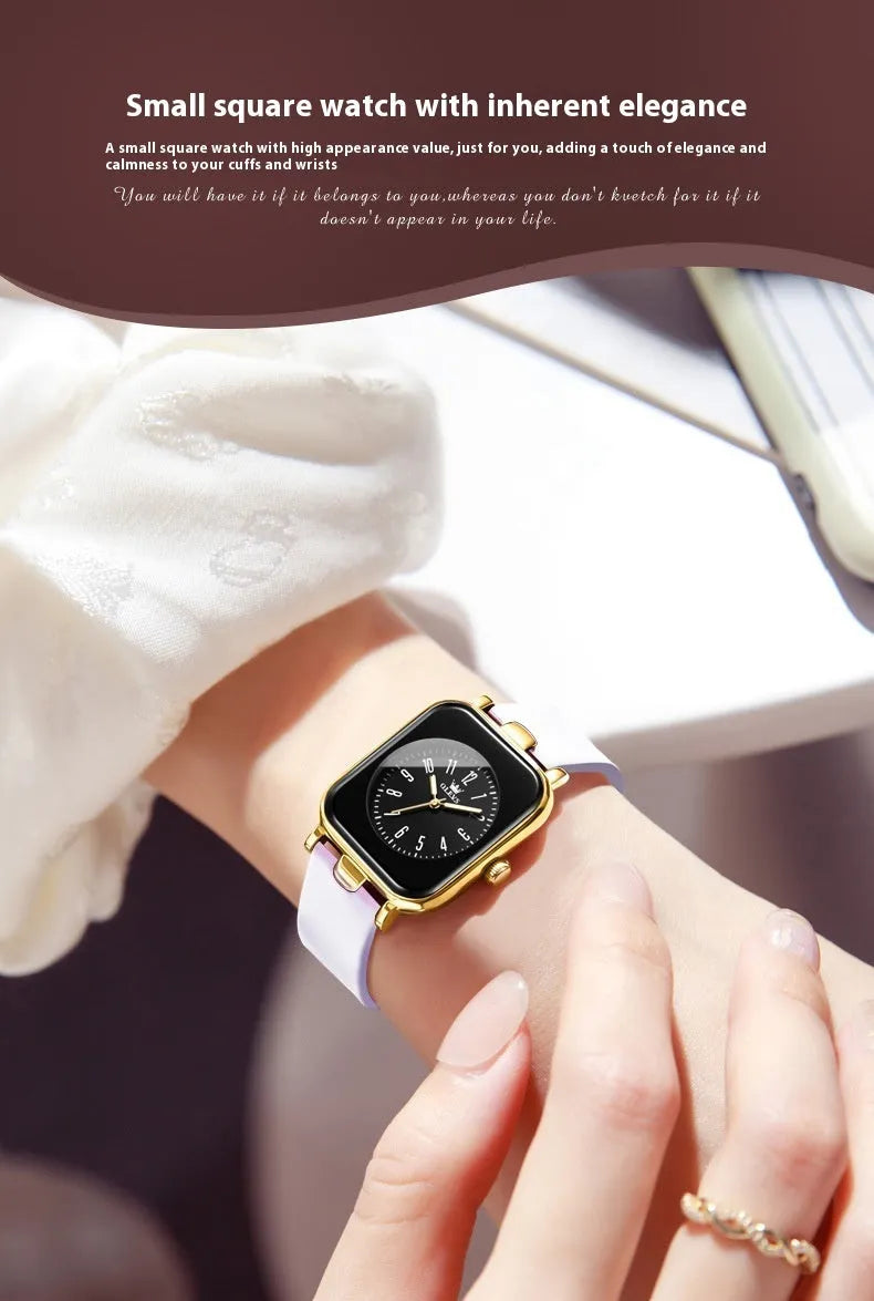 Band Quartz Watch For Women Simple Trendy Silicone Band Quartz Watch For Women