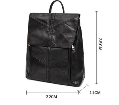 Women's leather backpack top layer cowhide