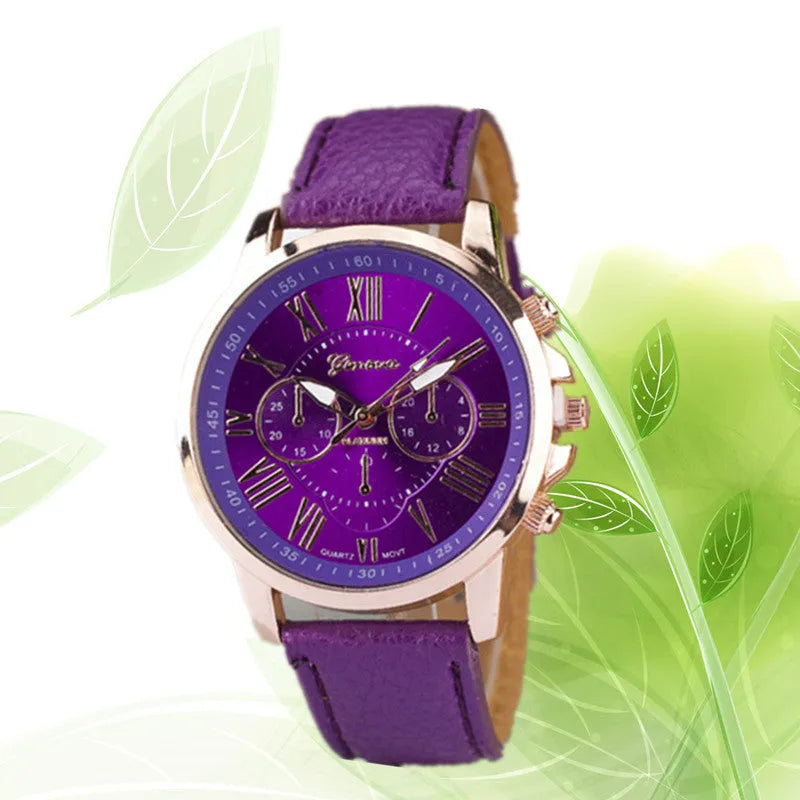 watches, Three eye watches, retro GENEVA, Geneva students, couples, watches, men's belts, quartz trends watches