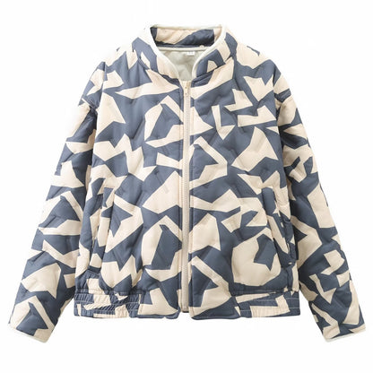 Women's Clothing Fashion Geometry Pattern Pattern Cotton Coat Jacket