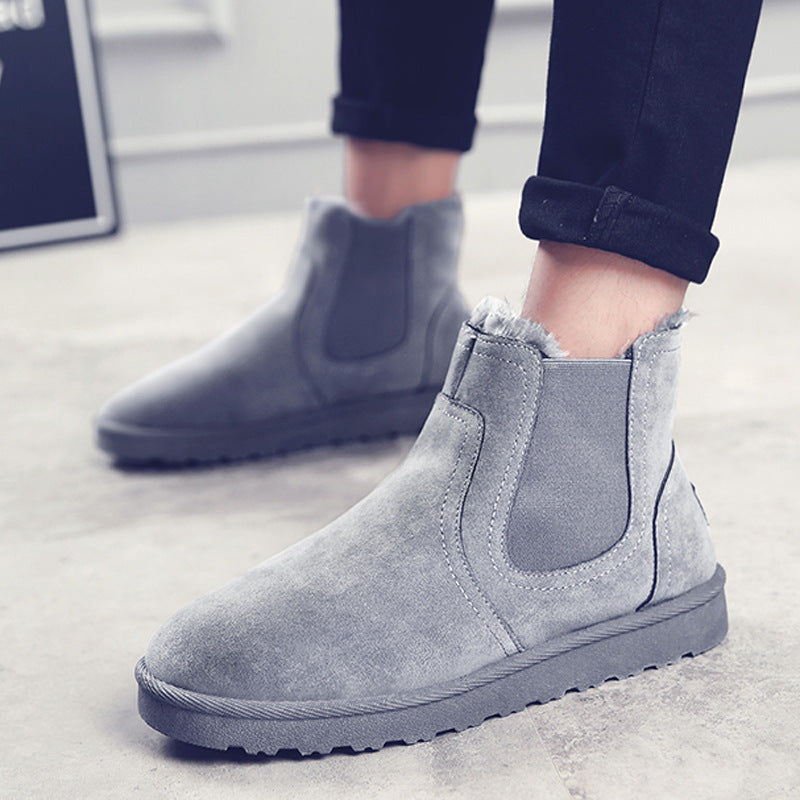 padded snow boots Men's warm mid-tube casual padded snow boots