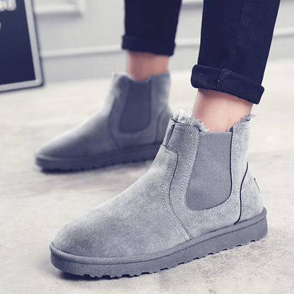 padded snow boots Men's warm mid-tube casual padded snow boots