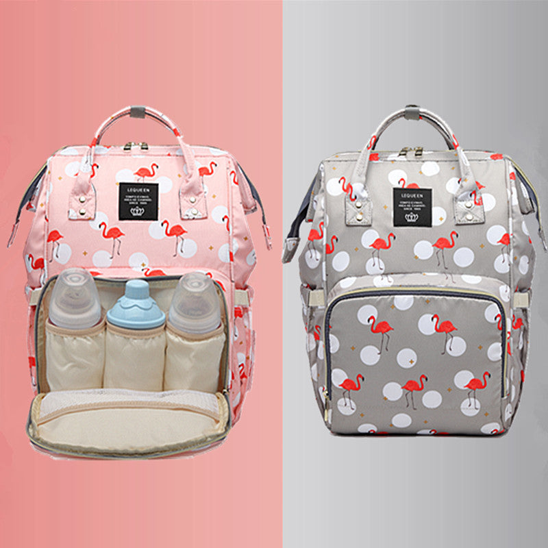 Baby Bag Flamingo Print Backpack Mother and Baby Bag