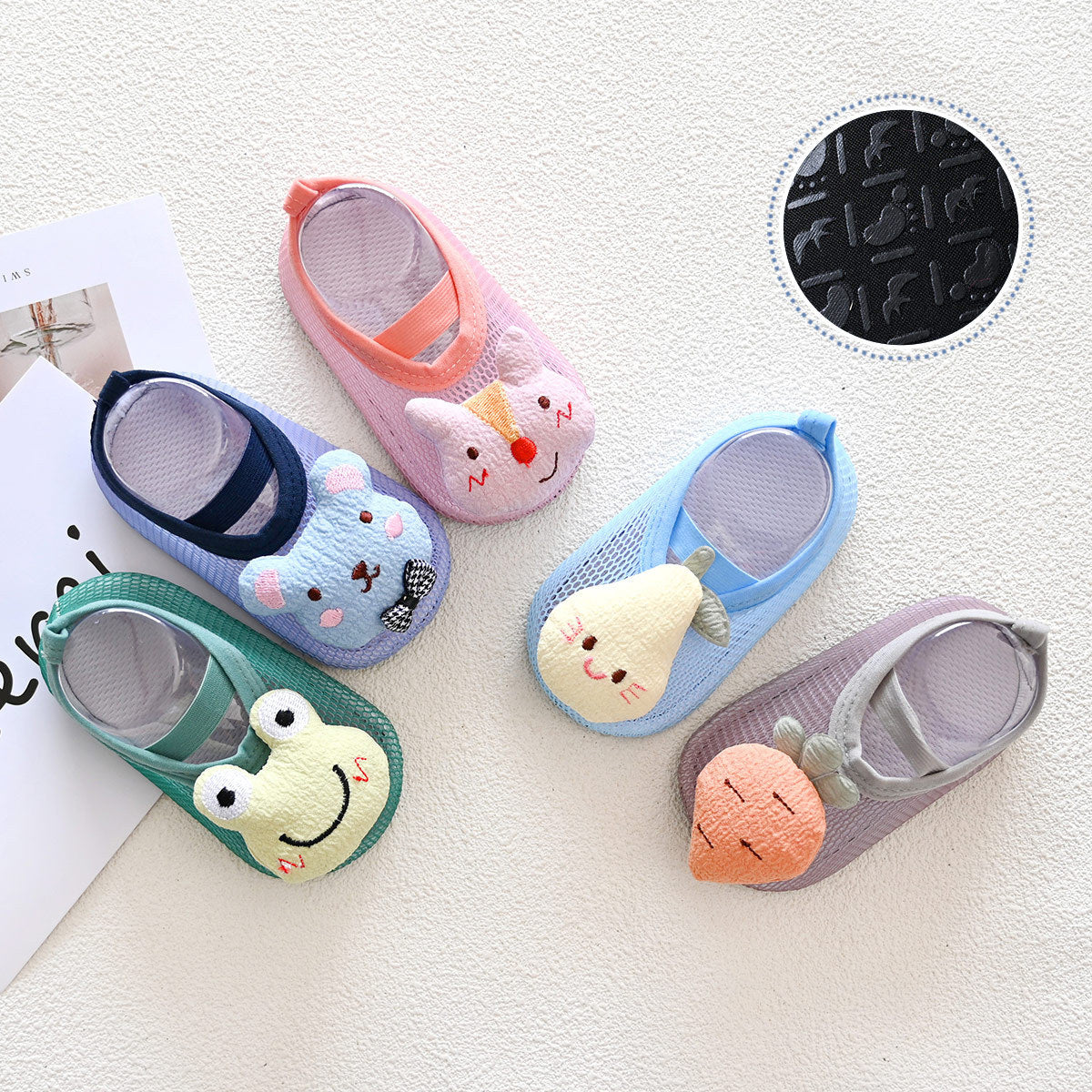 Cute Simple Non-slip Baby Shoes And Socks