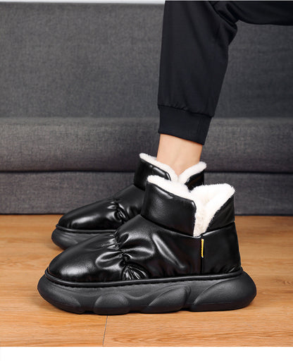Snow Boots Men's Winter Bread Shoes Fleece-lined Thick Snow Boots