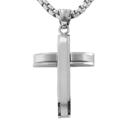 Men's Stainless Steel Cross Pendant