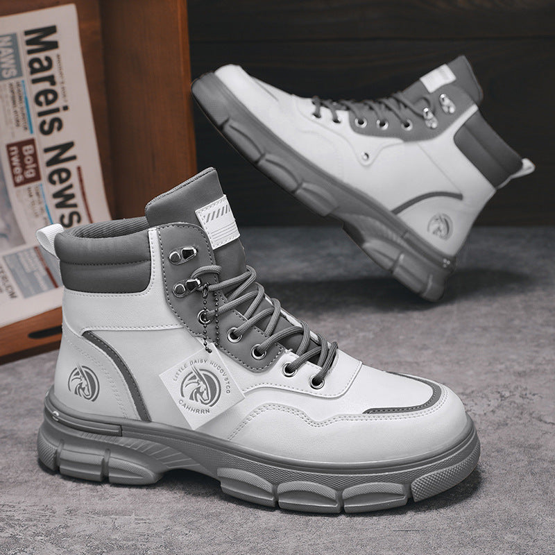 High top Boots Men's Casual Trend High Top British Style Martin Boots