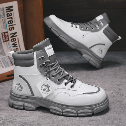 High top Boots Men's Casual Trend High Top British Style Martin Boots